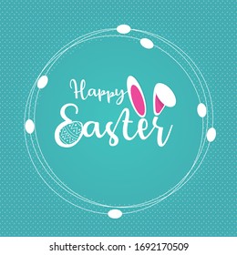 Easter sale banner background template,  Vector Illustration.Happy Easter Eggs, Spring holiday.
