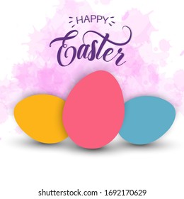 Easter sale banner background template,  Vector Illustration.Happy Easter Eggs, Spring holiday.
