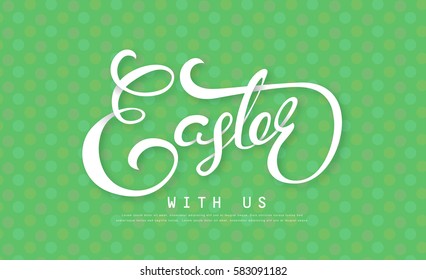 Easter sale banner background template. Vector illustration.