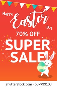 Easter sale banner background template