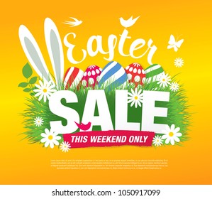 easter sale banner layout design