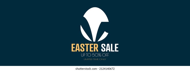 Easter sale banner. Modern minimal design for Sales. Flat vector illustration.