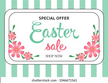 Easter Sale Banner . Vector Illustration