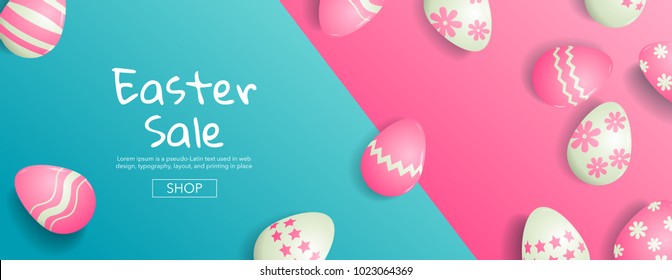 Easter Sale ,Bright Sweet fashion Style.  Pop Art. Hipster  Pastel Color.