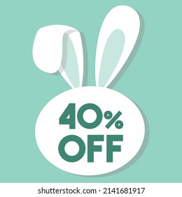Easter Sale - Bunny tag - 40% OFF