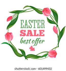 Easter Sale card. Vector illustration