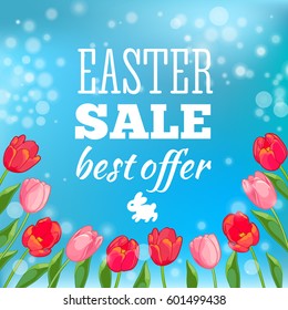 Easter Sale card. Vector illustration