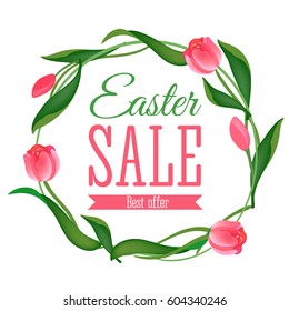 Easter Sale card. Vector illustration