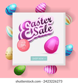 Easter sale day price tag, hot sale, big sale, easter egg day