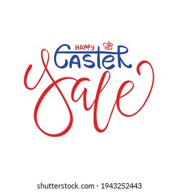 Easter Sale design greeting card with handwritten text for advertising, banners, leaflets, flyers. t-shirt graphics, print, poster
