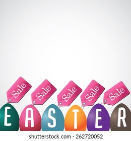 Easter sale eggs background. EPS 10 vector Royalty free stock illustration for ads, marketing, poster, flyer, blog, article, social media