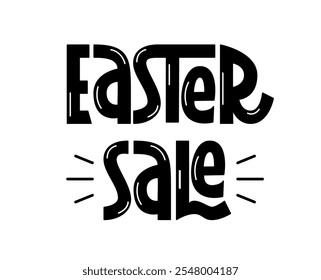 Easter Sale Phrase. Vector Hand Lettering.