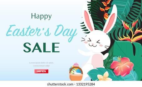 Easter sale vector banner design and template