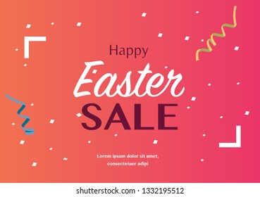 Easter sale vector banner design and template