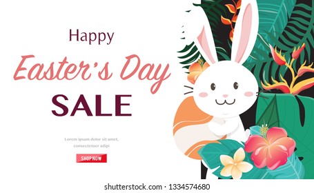 Easter sale vector banner design and template