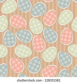 Easter seamless background with eggs. Vector illustration.