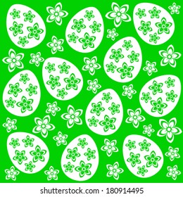 Easter seamless background green vector