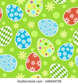 Easter seamless background vector illustration