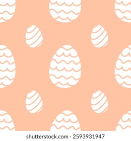 Easter seamless pattern with abstract eggs. Vector print design. 