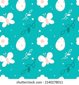 Easter seamless pattern. Background. Packing paper. Fabric.