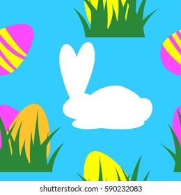 Easter seamless pattern background retro vintage design vector.