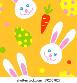 Easter seamless pattern background retro vintage design vector.