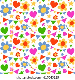 Easter seamless pattern background retro vintage design vector.