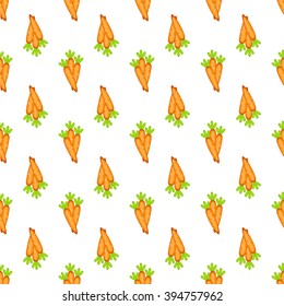 Easter seamless pattern with lot of carrots vector. Natural carrots spring seamless pattern.