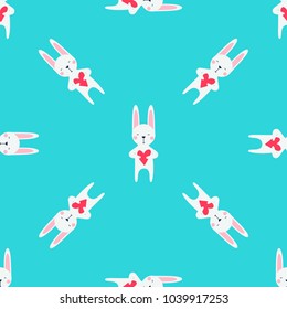Easter Seamless Pattern; Cute Bright Design great for wrapping; packaging; textile; flat vector illustration