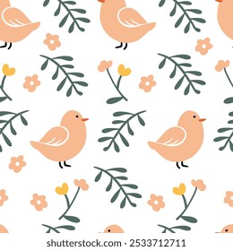 Easter seamless pattern, cute vector pattern for decoration. Holy Easter motifs
