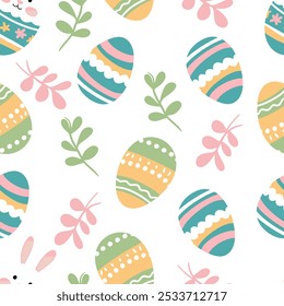 Easter seamless pattern, cute vector pattern for decoration. Holy Easter motifs