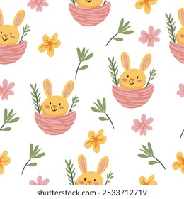 Easter seamless pattern, cute vector pattern for decoration. Holy Easter motifs