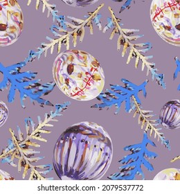 Easter seamless pattern in delicate purple color with eggs