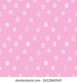 Easter seamless pattern. Design of background with ornate eggs. Vector illustration