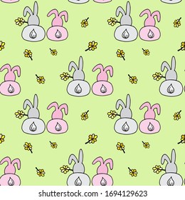 Easter seamless pattern, digital paper, swatch, stock vector illustration.