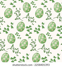 Easter seamless pattern with egg. vector illustration perfect for textile, fabric or wrapping paper.