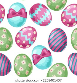 Easter seamless pattern with egg. vector illustration perfect for textile, fabric or wrapping paper.