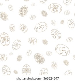 Easter seamless pattern. Eggs design. Easter seamless background