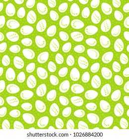 Easter seamless pattern with eggs. Vector background