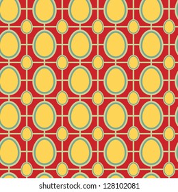 Easter seamless pattern for fabric in retro style, vector illustration