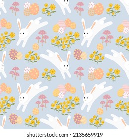 Easter seamless pattern. Flat design