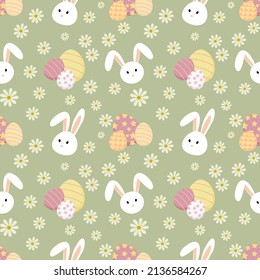 Easter seamless pattern. Flat design.