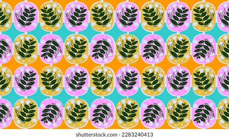 easter seamless pattern nature leaf