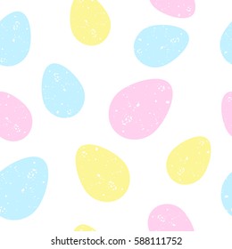 Easter seamless pattern. Pastel colors. Splash effect.