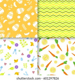 Easter seamless pattern retro vintage design party holiday celebration wallpaper and greeting colorful fabric textile vector illustration.
