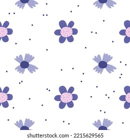 Easter seamless pattern. Spring pastel background. Cute children wrapping paper.Holiday vector illustrations. Floral Pastel pattern