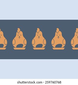 Easter Seamless Pattern. Vector. Clean Work Minimum Points