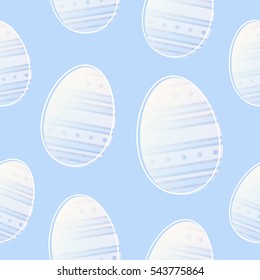 Easter seamless pattern. Vector endless easter background with Easter eggs for easter background, fabrics, textile