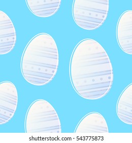 Easter seamless pattern. Vector endless easter background with Easter eggs for easter background, fabrics, textile