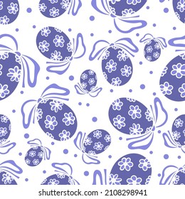 Easter seamless patterns. Holydays pattern for banners, posters, cover design templates, social media stories wallpapers and greeting cards. Vector illustration